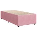 vidaXL Posteľ boxspring s matracom Ružová 90 x 190 cm Zamat