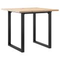 vidaXL Jedálenský stolík v tvare O 80x80x75,5 cm borovica a oceľ
