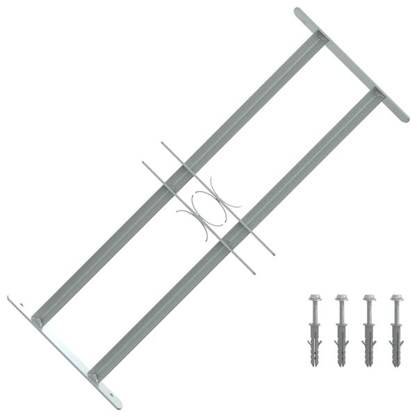 Nastaviteľná bezpečnostná okenná mreža s 2 priečkami 500-650 mm