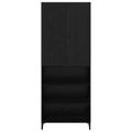 vidaXL Highboard Čierny dub 69,5 x 34 x 180 cm Kompozitné drevo