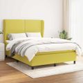 vidaXL Boxspring posteľ s matracom zelená 140x200 cm látka