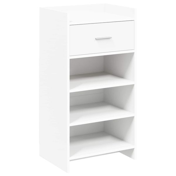 vidaXL Skriňa na topánky Biela 48 x 36 x 92 cm Kompozitné drevo