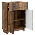 vidaXL Servírovacia skriňa Staré drevo 66 x 34,5 x 90 cm