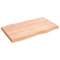 vidaXL Stolová doska svetlohnedá 100x60x(2-6)cm ošetrený masív hrany