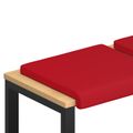 vidaXL Vankúš na lavičku 4 ks Umelá koža Červená Hĺbka 35 cm
