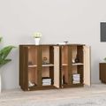 vidaXL Komoda medovohnedá 120x35x80 cm borovicový masív