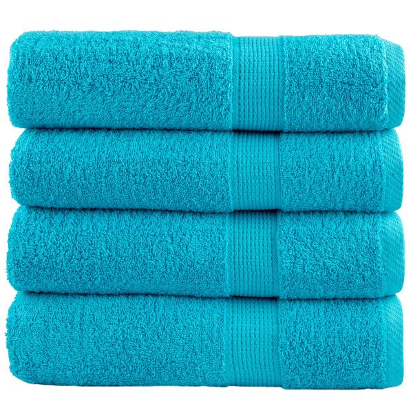 vidaXL Prémiové osušky SOLUND 4 ks fialové 100x150 cm 600 g/m2