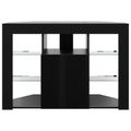 vidaXL Rohový LED TV kabinet 100x40x68cm Čierna Kompozitné drevo