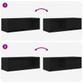 vidaXL TV stolíky 2 ks dub čierne 80x31x25,5 cm kompozitné drevo