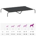 vidaXL Vyvýšená posteľ pre psa čierna 150x90x20 cm Oxford Fabric Steel