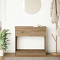 vidaXL konzolový stolík so zásuvkami dub artisan 85,5x38,5x74,5 cm