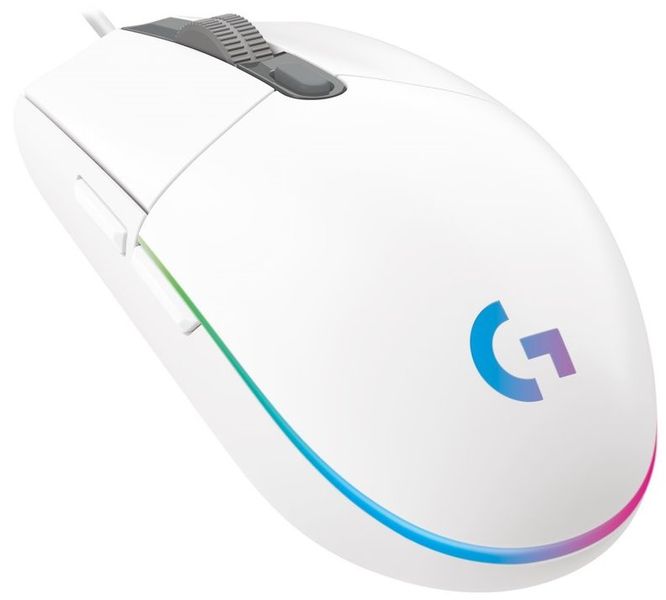 Logitech herní myš G203 LIGHTSYNC/ optická/ 6 tlačidiel/ 8000dpi/ USB/ biela Myš, herná, optická, až 8000dpi, 6 tlačidiel, USB, RGB, biela
