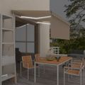 vidaXL Automatická markíza tienidlo&LED&senzor vetra 3,5x2,5m krémová
