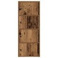 vidaXL Knižnica staré drevo 40x24x102 cm kompozitné drevo