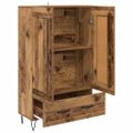 vidaXL Highboard Staré drevo 69,5 x 31 x 115 cm Kompozitné drevo