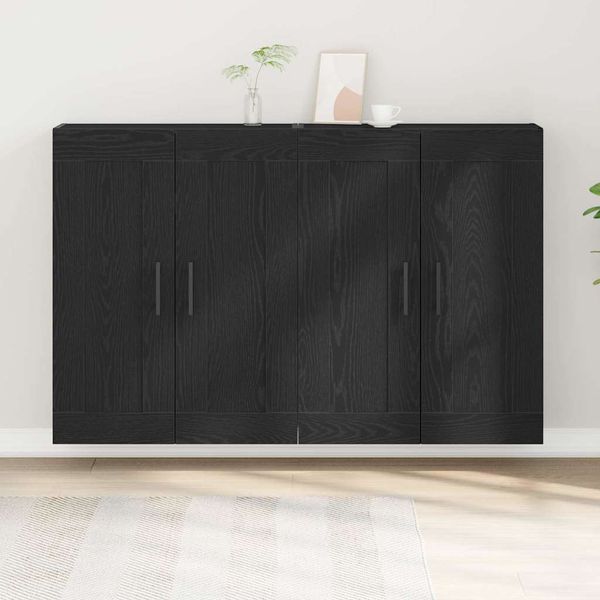 vidaXL Závesná skrinka Nástenný 2 pcs Staré drevo 69,5 x 34 x 90 cm