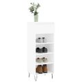 vidaXL Botník biely 40x36x105 cm spracované drevo