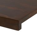 vidaXL Parapety 2 ks Tmavohnedá 120 x 15 x 2 cm Masívne bukové drevo