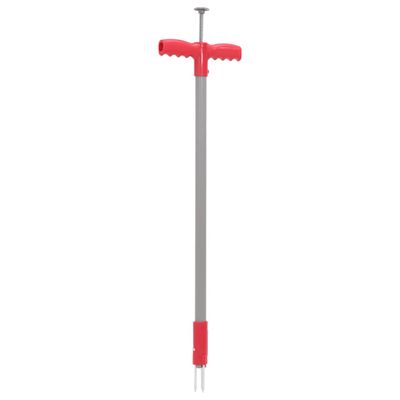 vidaXL Odstraňovač buriny červený a sivý 93,5 cm práškovaná oceľ