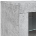 vidaXL Komoda s LED svetlami betónovo-sivá 162x37x67 cm