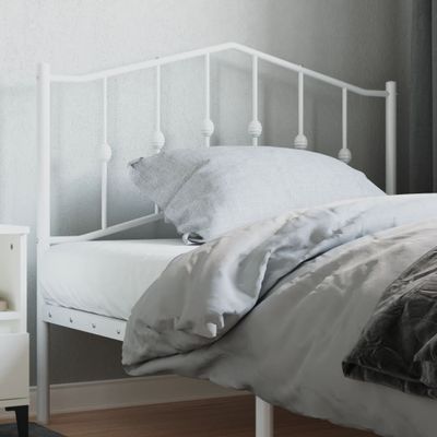 vidaXL Kovové náhradné čelo postele biele 107 cm