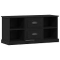 vidaXL TV skrinka 99,5 x 35,5 x 48 cm Čierny dub Kompozitné drevo