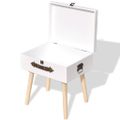 vidaXL Nočné stolíky 2 ks biele 40x30x41,5 cm