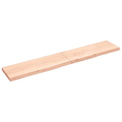 vidaXL Stolová doska 220x40x(2-6) cm, neošetrený dubový masív