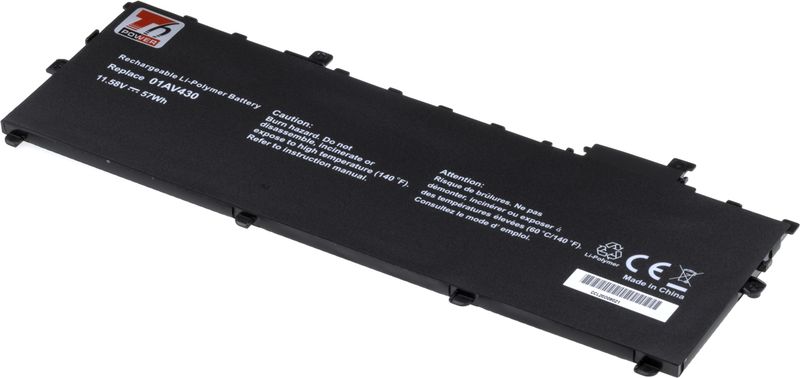 Batéria T6 Power pre Lenovo ThinkPad X1 Carbon 5th, 6th Gen, 4900mAh, 57Wh, 3cell, Li-Pol