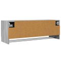 vidaXL Šatník sivý dub sonoma 100x32,5x35 cm spracované drevo