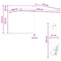 vidaXL Záhradný slnečník 200 x 300 cm Polyester Obdĺžnikový