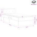 vidaXL Postel s úložným prostorem a matrací Tmavosivá 100 x 200 cm
