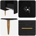 vidaXL Highboard so zásuvkou Čierny dub 69,5 x 31 x 115 cm