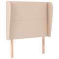 vidaXL Čelo postele so záhybmi kapučínové 83x23x118/128 cm umelá koža