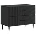 vidaXL Nočný stolík Čierna 62 x 34,5 x 47,5 cm Kompozitné drevo