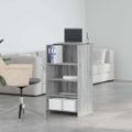 vidaXL Recepčný stôl sivý dub sonoma 55x50x103,5 cm kompozitné drevo