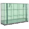 vidaXL Záhon s krytom na skleník ratanový vzhľad 160x40x123 cm