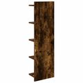 vidaXL Stenná polica Dymový dub 30 x 15 x 100 cm Kompozitné drevo