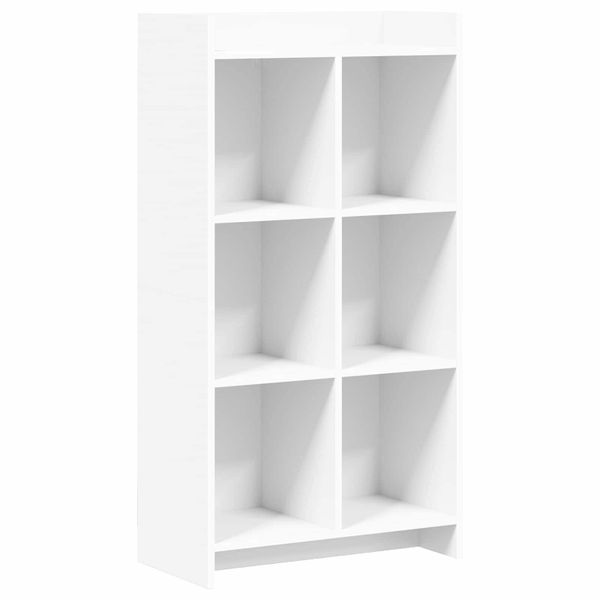 vidaXL Knižnica Biela 59 x 30 x 111 cm Kompozitné drevo
