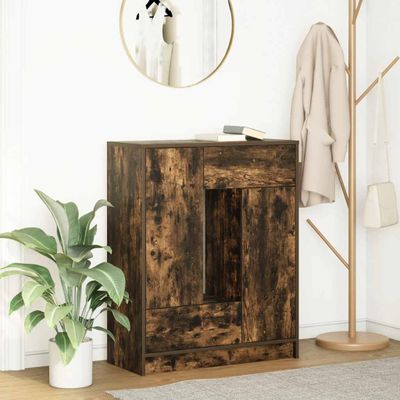vidaXL Komoda so zásuvkami a dvierkami, tmavý dub 73x31x90 cm