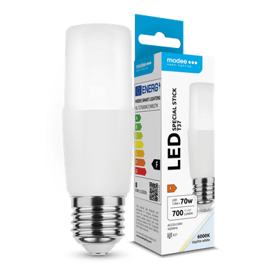 Modee LED Stick žiarovka T37 7,9W E27 700lm studená biela (ML-T376000K7,9WE27N)