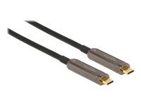 USB kabel - USB-C (M) do USB-C (M) - USB 3.2 Gen 1 / DisplayPort 1.2 - 10 m - Active Optical Cable (AOC), podpora 4K60 Hz (3840 x 2160) - černá