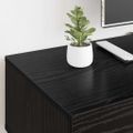vidaXL TV skrinka 150 x 36 x 30 cm Čierny dub Kompozitné drevo