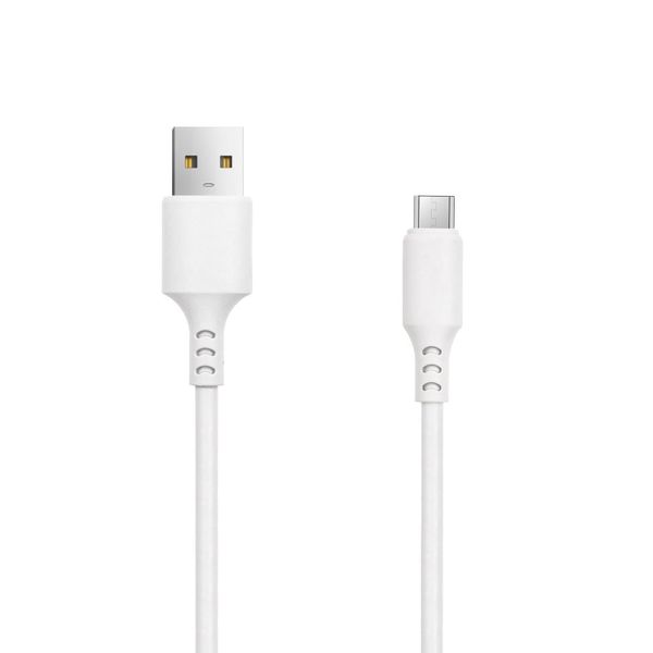 SETTY USB - microUSB kábel 1,0 m 3A biela (GSM106096)