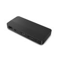 Lenovo USB-C Dual Display Travel Dock (w/ adapter) Dokovací stanice, USB-C, dual 4K displeje, 7 portu, HDMI 2.1, DP 1.4, Gigabit Ethernet, 100W PD, 66% recyklát