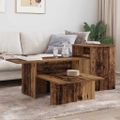 vidaXL Konzolový stôl Staré drevo 91,5 x 35 x 38,5 cm Kompozitné drevo