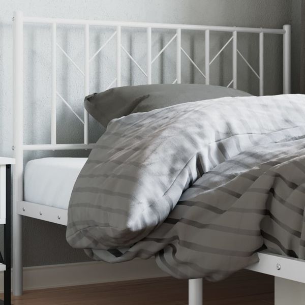 vidaXL Kovové náhradné čelo postele biele 107 cm