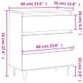 vidaXL Komoda hnedý dub 60x35x70 cm spracované drevo