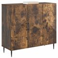 vidaXL Servírovacia skriňa Dymový dub 89 x 34,5 x 80 cm