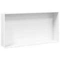 vidaXL Výklenok do sprchy matná biela 32x32x9 cm nerezová oceľ